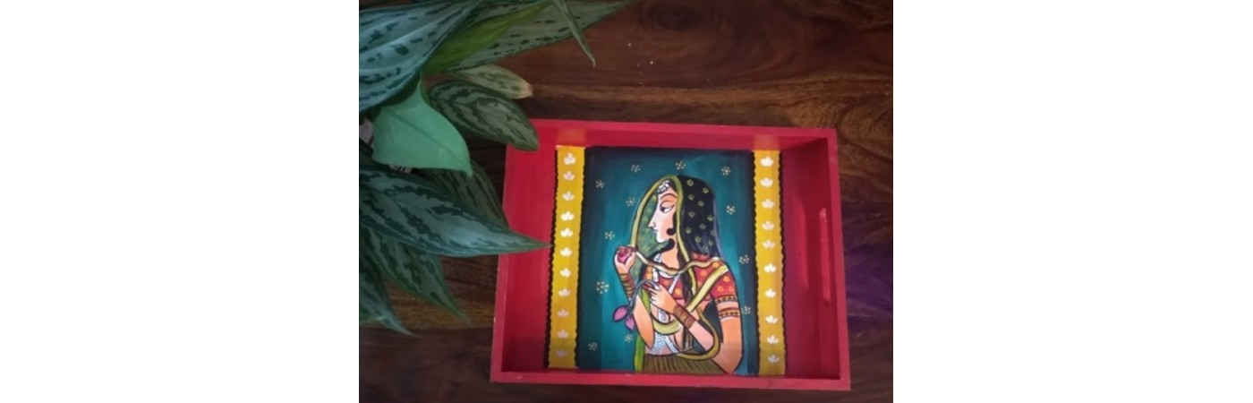 Hand Painted Wooden Tray 2